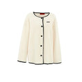 Women's Solid Fleece Panel Winter Coat