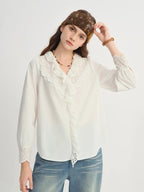Elegant V-Neck White Shirt