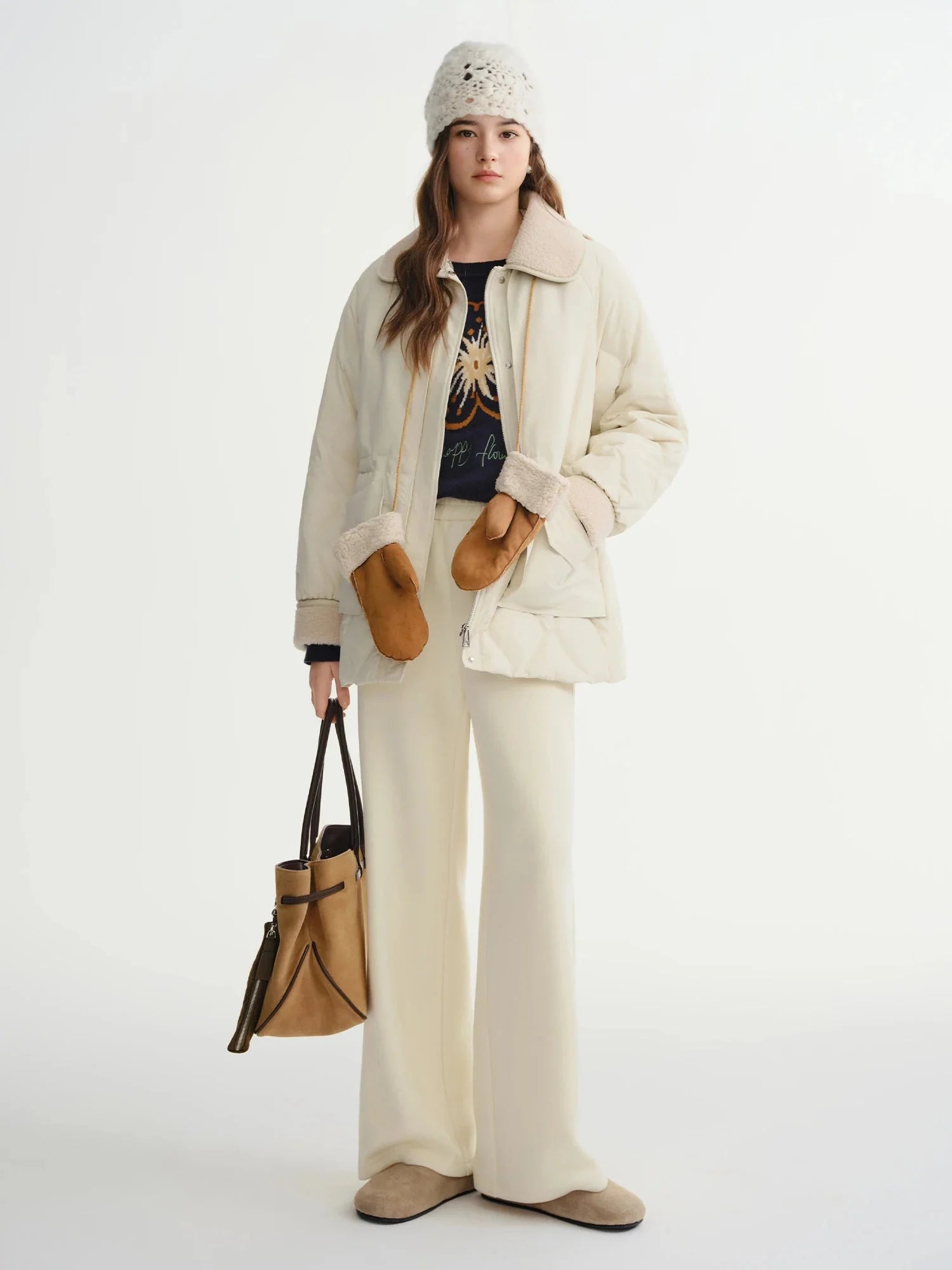 Women’s Waist-Defining Down Casual Winter Jacket