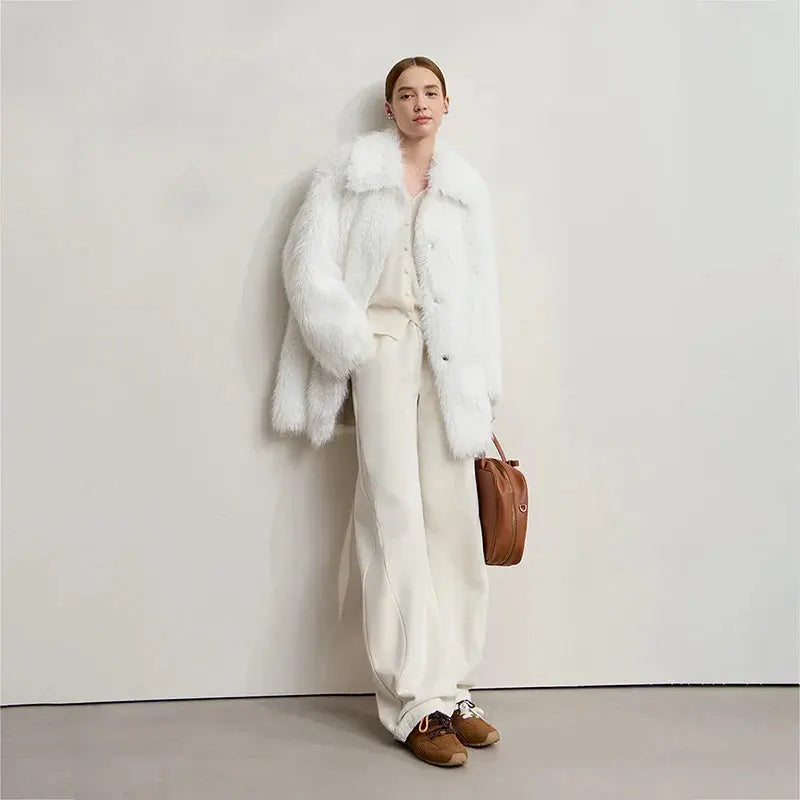 Women's Loose-Fit Turn-Down Collar Coat