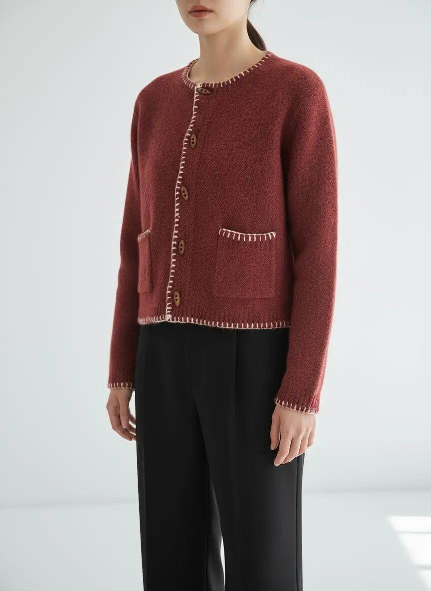 Cozy Long-Sleeve Cashmere Sweater for Women