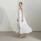 Autumn New Minimalist Layered Chiffon Dress