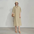 Loose Linen Drop Shoulder Dress