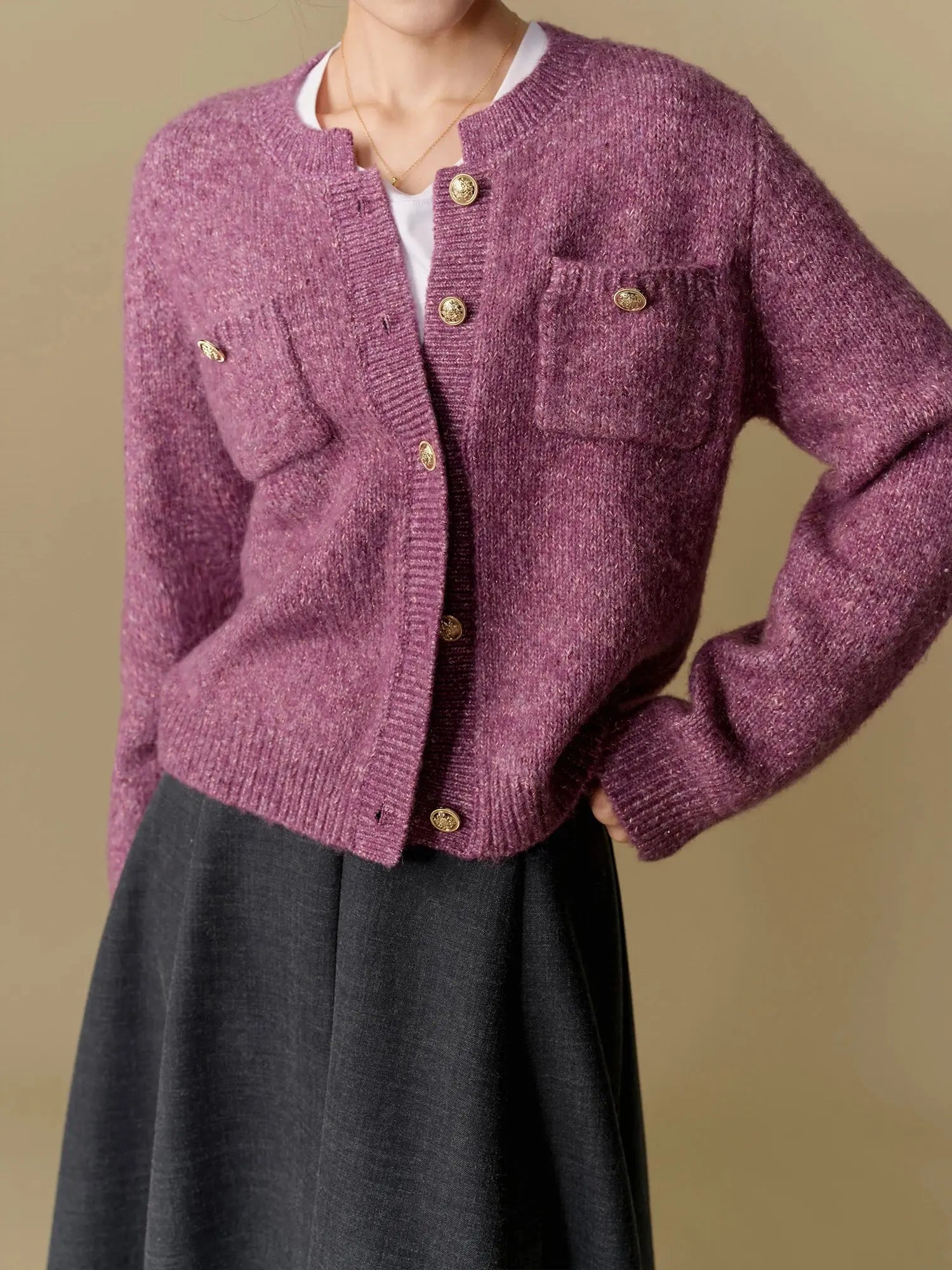 Chic Winter Knitted Cardigan Sweater Jacket for Women
