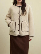 Chic Faux Fur Winter Coat with Coordinating Scarf