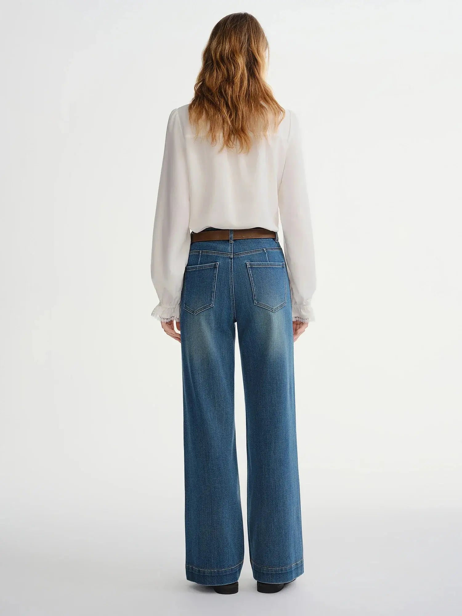 French-Style Tie-Front White Shirt