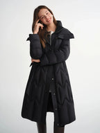 Plus Size Quilted Duck Down Jacket Warm Winter Puffer