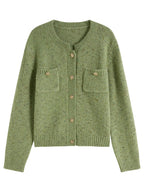 Chic Winter Knitted Cardigan Sweater Jacket for Women