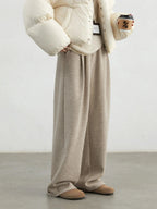 Women’s High Waisted Wide Leg Winter Pants Plush & Thick