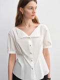 Strapless Slim-Fit Top Solid Black & White Tees