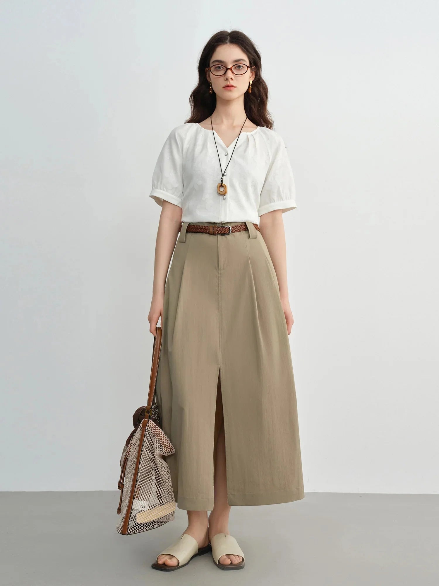 Raglan Sleeve Summer Shirt Minimalist Cotton Top