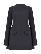 Elegant Solid Casual Mini Dress