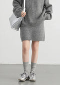 V-Neck Sweater & Mini Skirt Set 2-Piece Knit Outfit