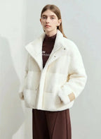 Women's Warm Minimalist Down Jacket - Thick, Loose Fit