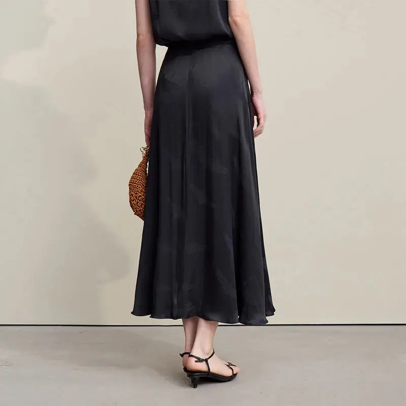 Elegant Chinese Jacquard Long Skirt