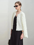 Elegant Floral Embellished Short Jacket