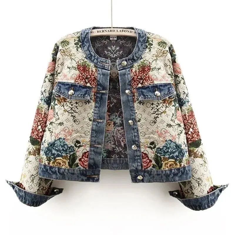Women's Spring New Temperament Short Denim Jacket