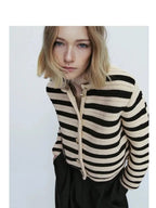 Short Button-Down Autumn Sweater