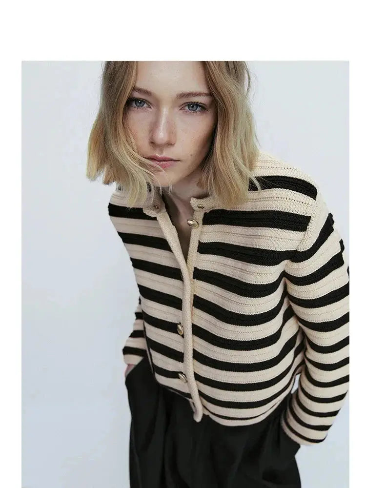 Short Button-Down Autumn Sweater