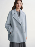Plus Size Tweed Winter Short Wool Coat