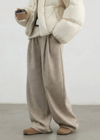 Women’s High Waisted Wide Leg Winter Pants Plush & Thick