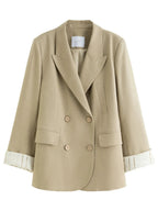 Embroidered Plus Size Blazer Dress Set