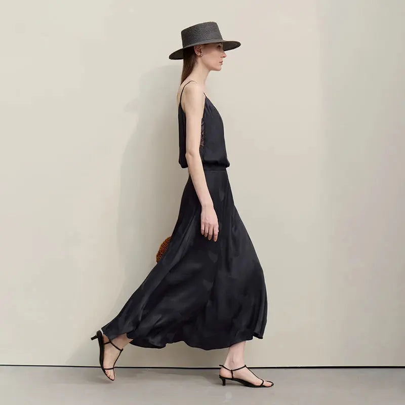 Elegant Chinese Jacquard Long Skirt