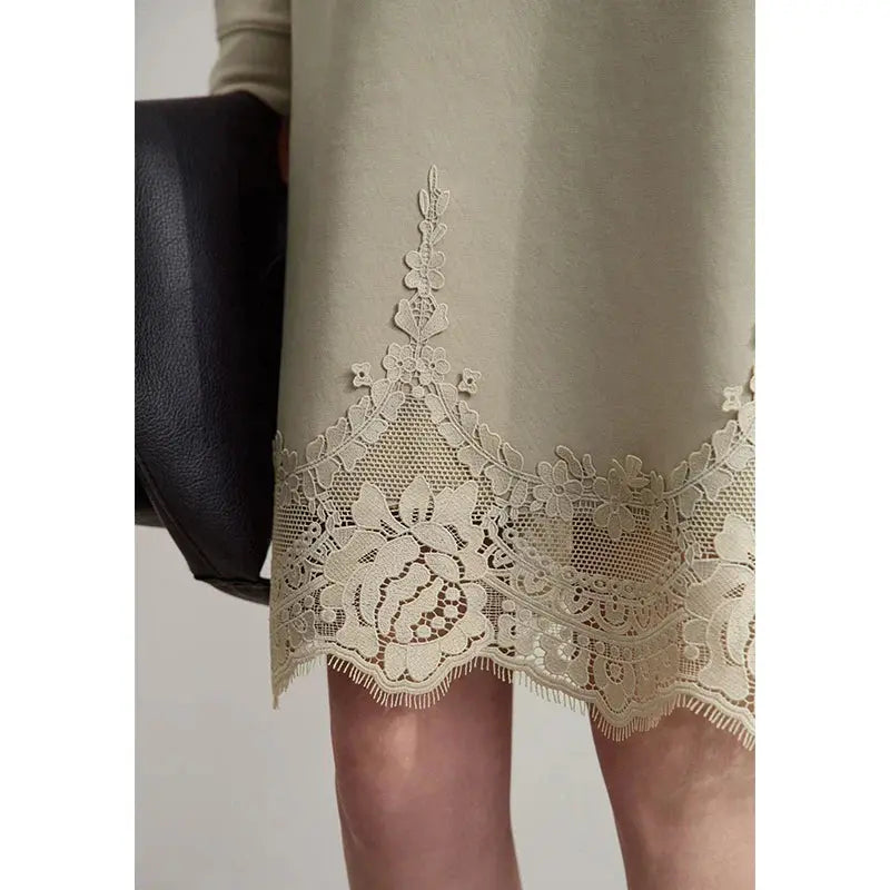 Turtleneck Knit Winter Dress for Women
