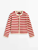 Slim-Fit Striped Cardigan for Spring