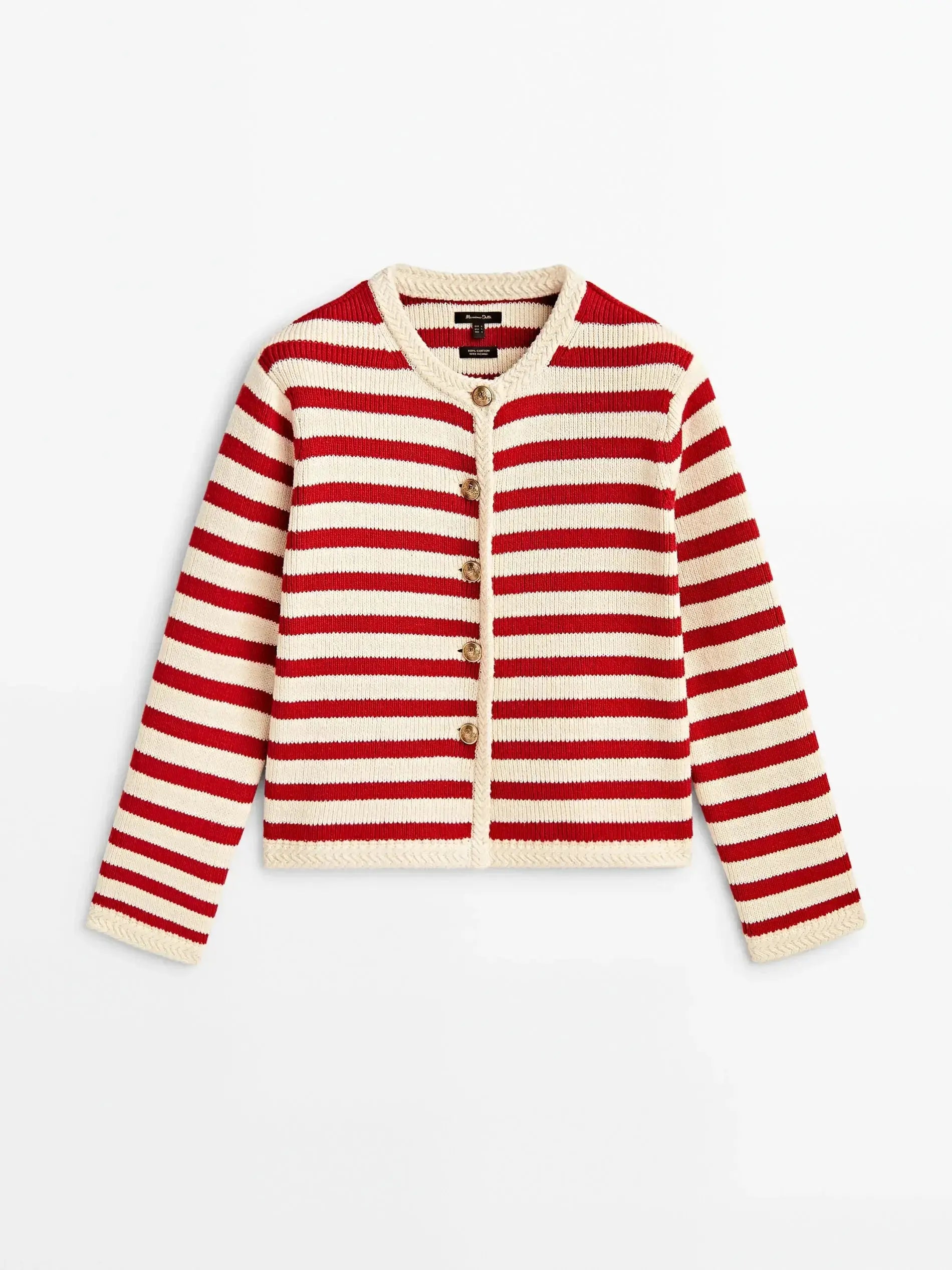 Slim-Fit Striped Cardigan for Spring