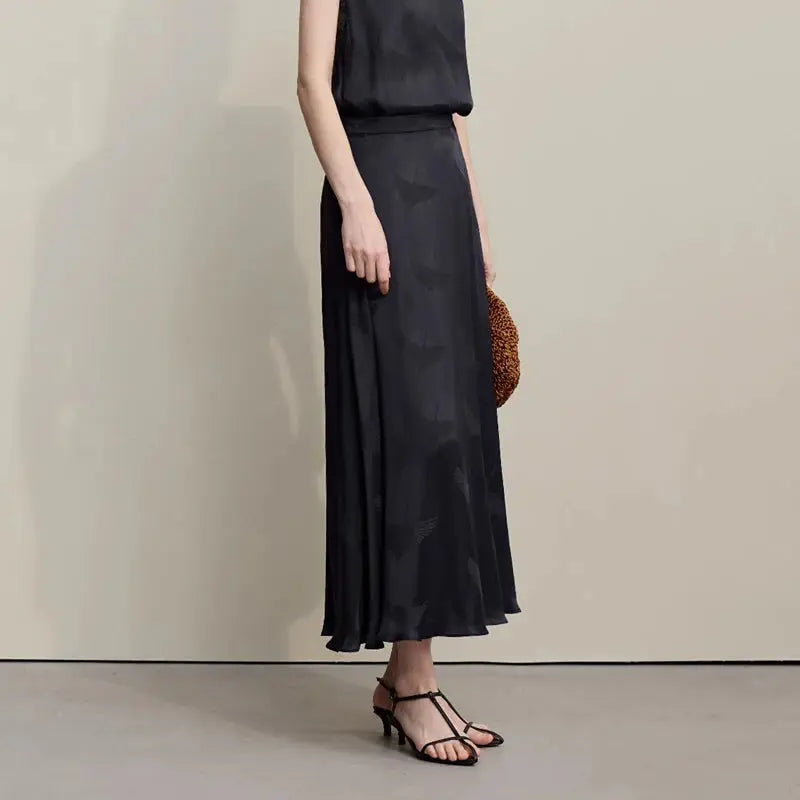 Elegant Chinese Jacquard Long Skirt