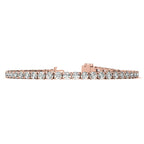 6ctw Created Sapphire Tennis Bracelet - 3mm Stones - 14K Gold Overlay in White, Yellow or Rose Gold