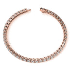 6ctw Created Sapphire Tennis Bracelet - 3mm Stones - 14K Gold Overlay in White, Yellow or Rose Gold
