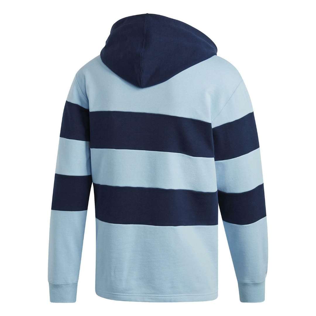 adidas Originals Men's Samstag Colorblock Hoodie -  Drawstring Light Blue
