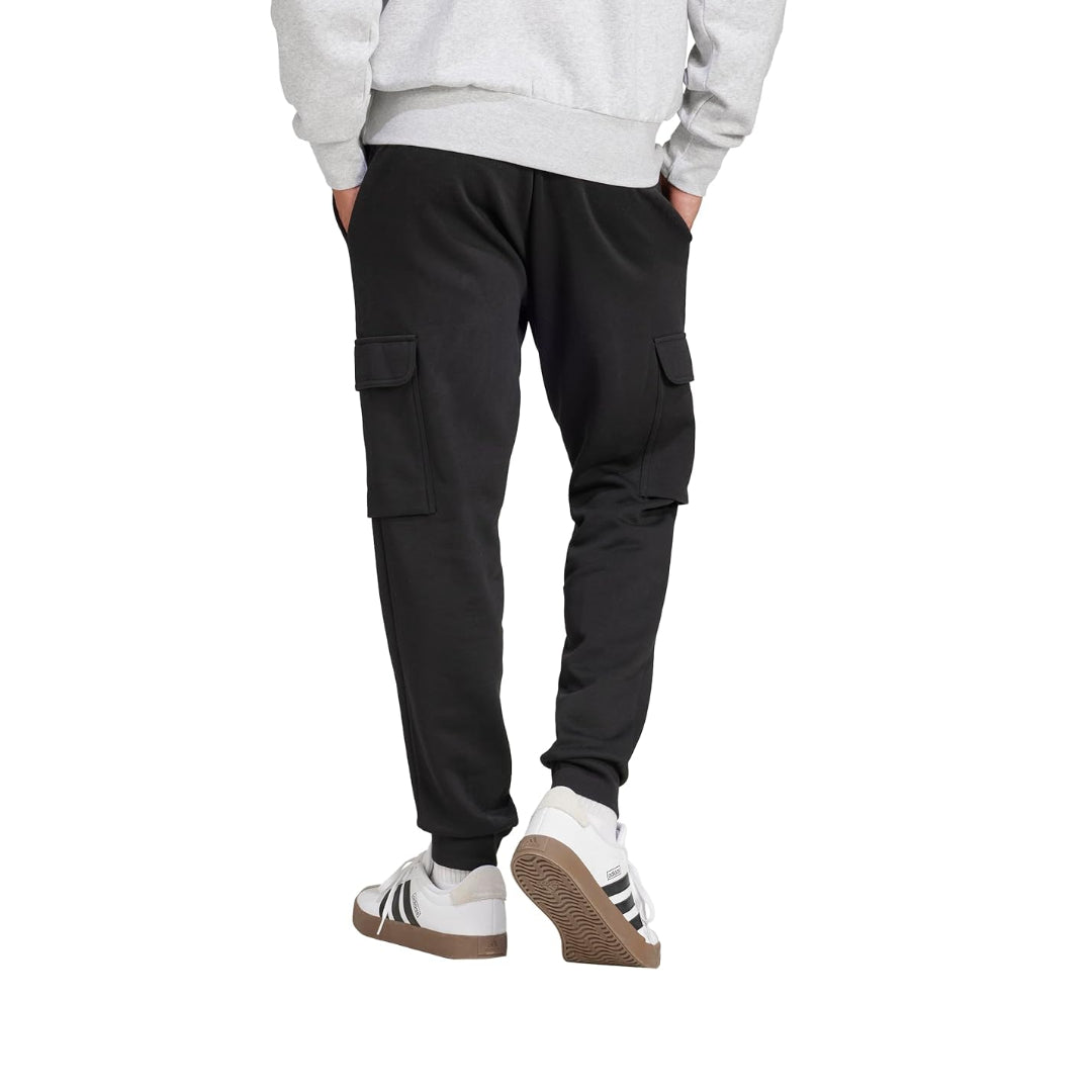 adidas Men's Essentials Feel Cozy Fleece Cargo Pants - Black
