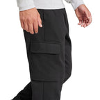 adidas Men's Essentials Feel Cozy Fleece Cargo Pants - Black