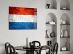 Vintage Netherlands Flag Glass Wall Art