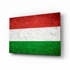 Flag of Hungary Glass Wall Art