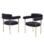 Upholstered Accent Dining Chairs With Armrests (Set of 2)