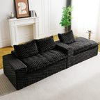 Modular Sofa, Convertible Twin Seat With Chaise Lounge
