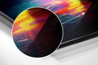 Muscle Car in Colorful Smoke Blast Brushed Aluminum Dibond Wall Art