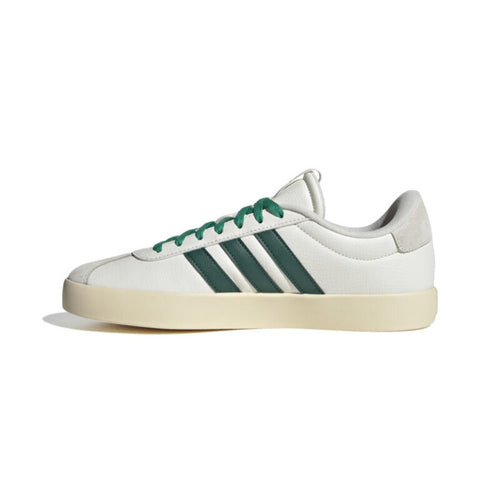 adidas 男式 VL Court 3.0 休闲鞋 (核心白/学院绿/场绿)
