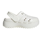 adidas WOMEN'S ADILETTE CLOG PLATFORM SLIDE SANDALS - White