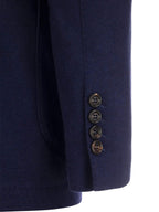 Brunello Cucinelli Men Cashmere Jersey Blazer With Patch Pockets