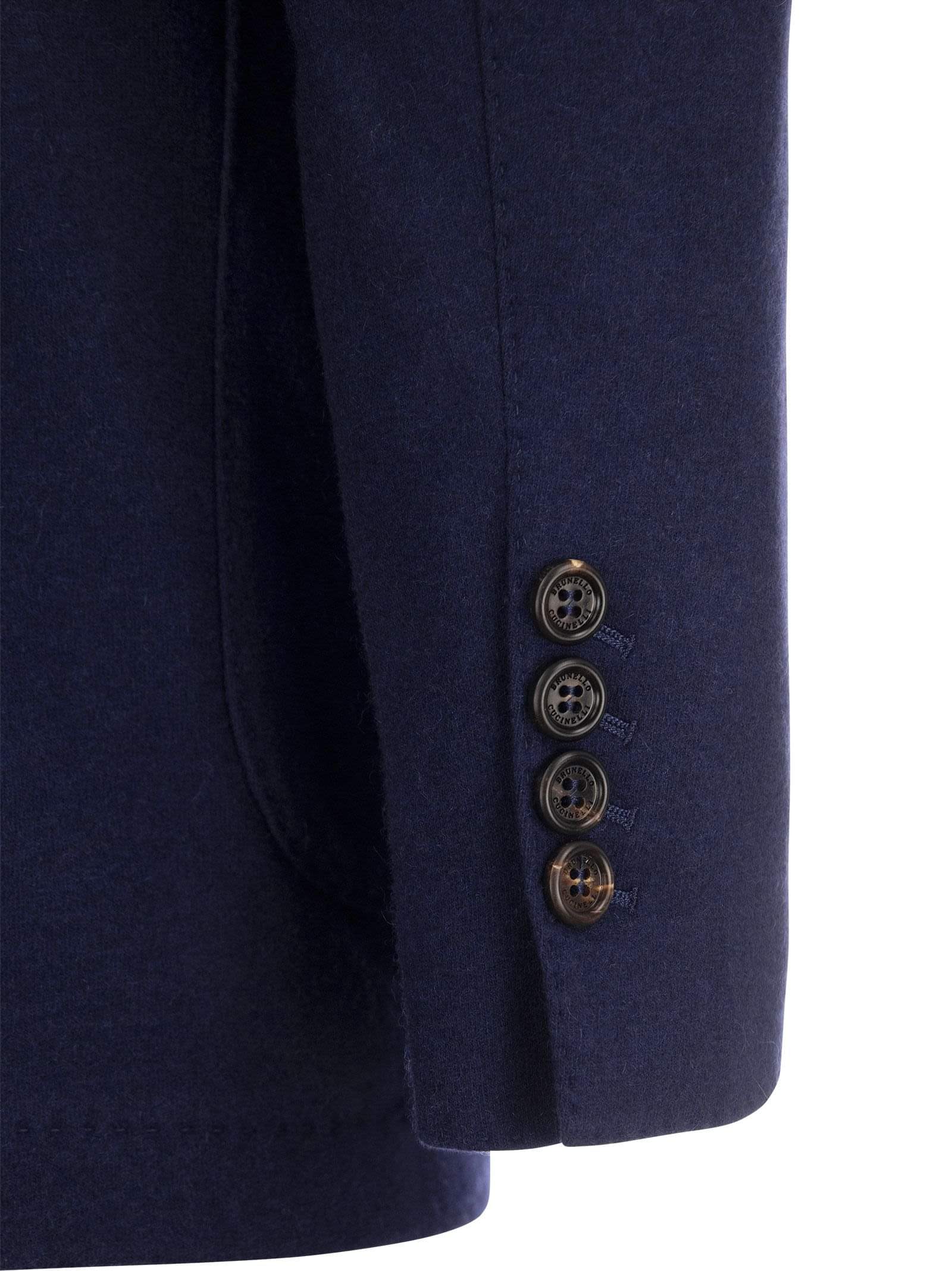 Brunello Cucinelli Men Cashmere Jersey Blazer With Patch Pockets