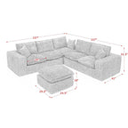 Sectional Sofa With Moveable Ottoman
