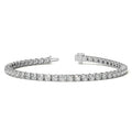 6ctw Created Sapphire Tennis Bracelet - 3mm Stones - 14K Gold Overlay in White, Yellow or Rose Gold
