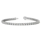 6ctw Lab Created Moissanite Tennis Bracelet - 3mm Stones - Choice of White or 14K Gold Plated Finish