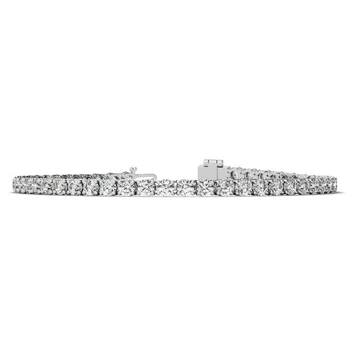 6ctw Created Sapphire Tennis Bracelet - 3mm Stones - 14K Gold Overlay in White, Yellow or Rose Gold