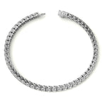 6ctw Lab Created Moissanite Tennis Bracelet - 3mm Stones - Choice of White or 14K Gold Plated Finish